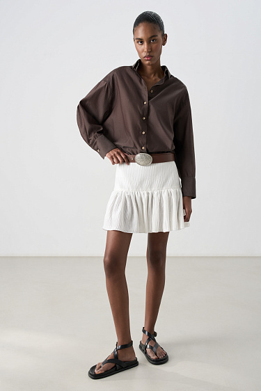 Юбка мини с кокеткой 