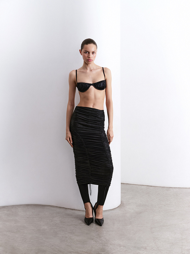 Юбка на кулиске с драпировкой