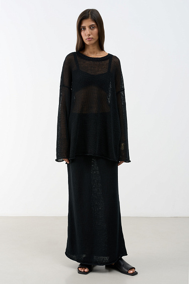 Юбка макси из 100% льна