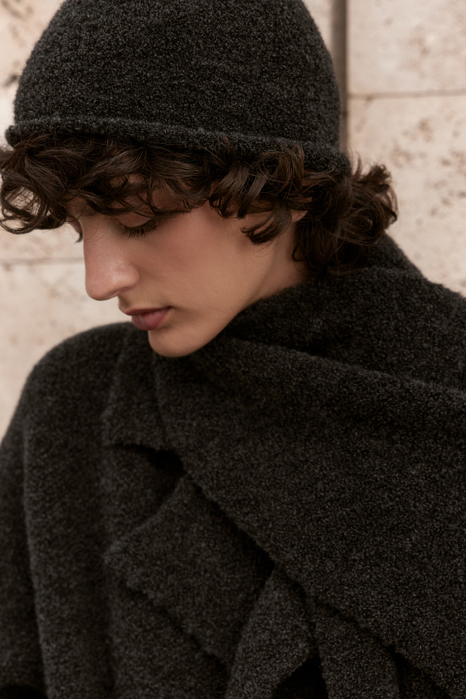 Шапка из шерсти альпака