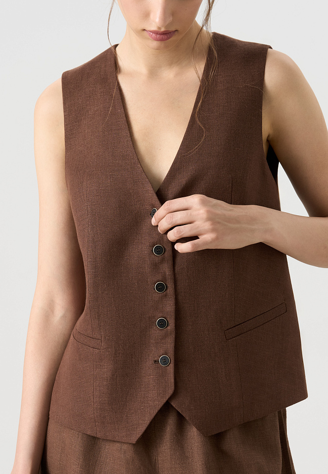 Классический жилет из 100% льна
