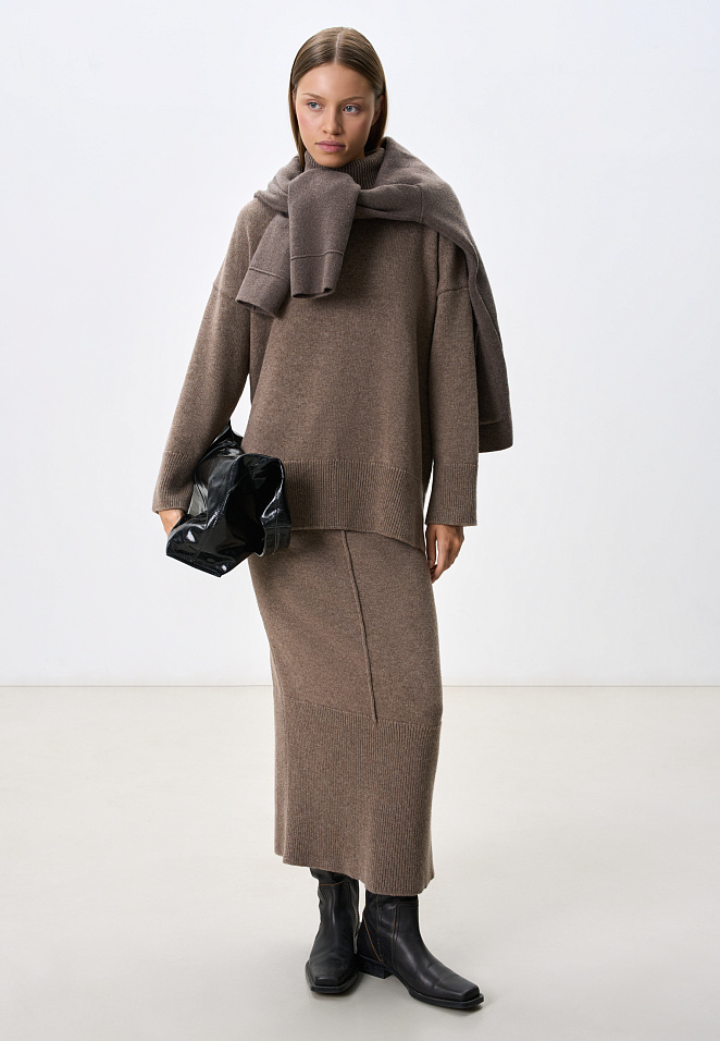 Юбка из кашемира и шерсти