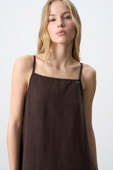 Свободный сарафан из 100% льна