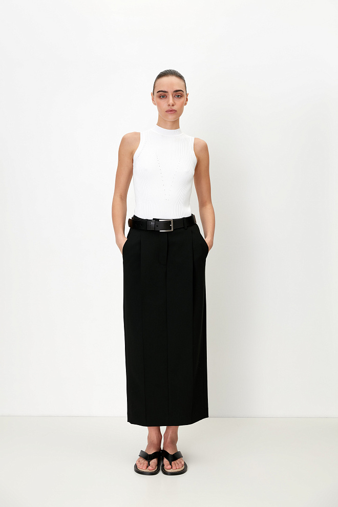 Облегающий топ в мелкий рубчик