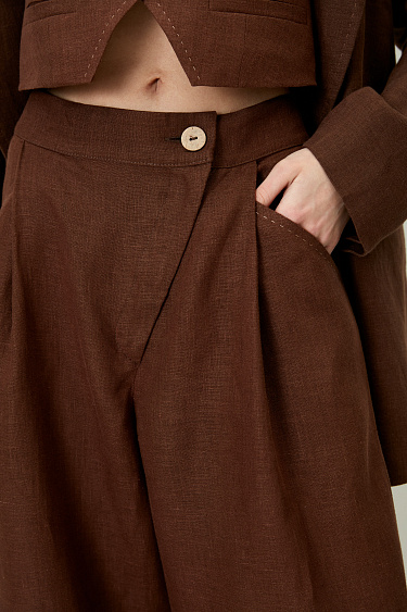 Брюки из 100% льна