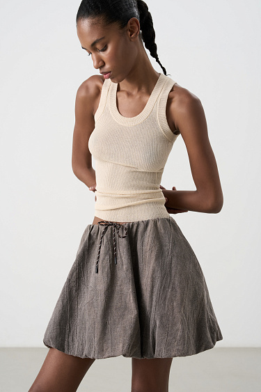 Юбка-баллон изо льна