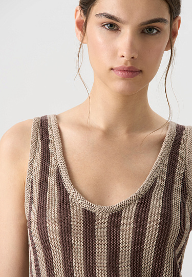 Трикотажная майка из 100% льна