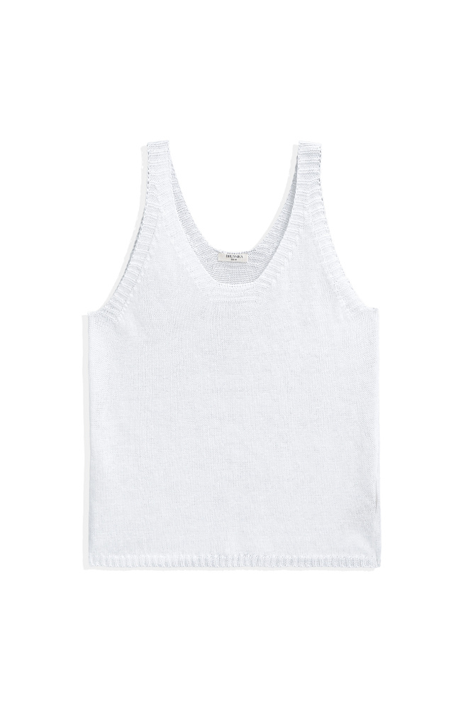 Трикотажный топ из 100% льна