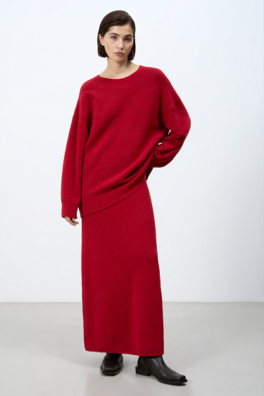 Трикотажная юбка макси из шерсти