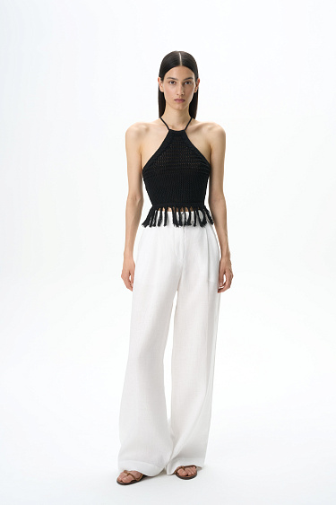 Хлопковый топ с бахромой