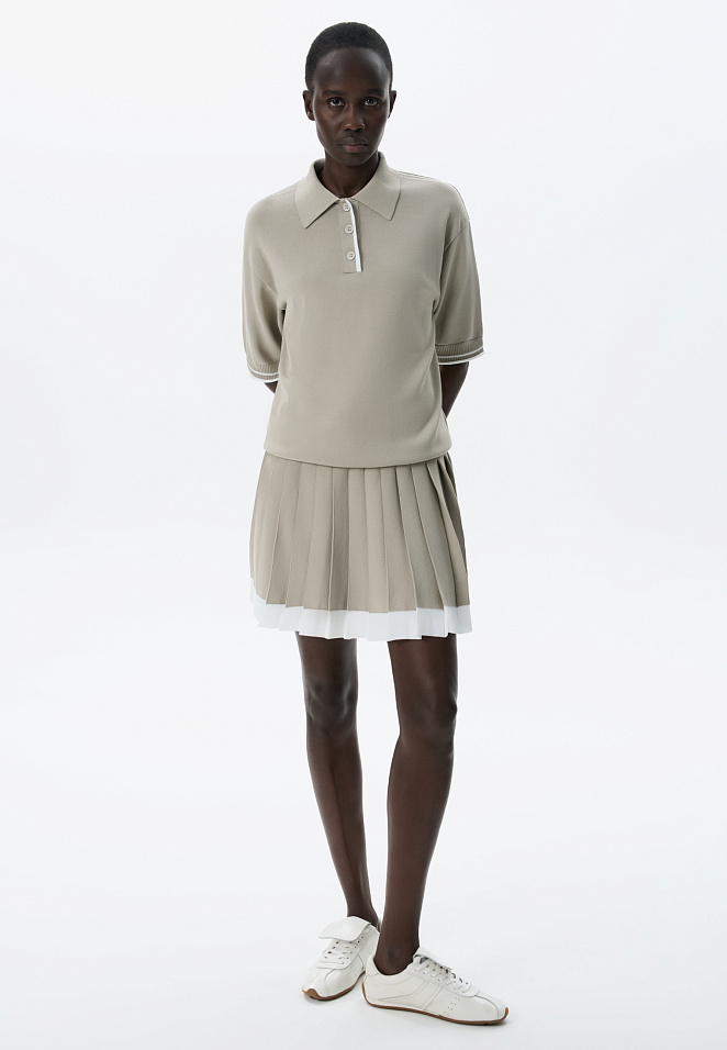 Трикотажная футболка поло из вискозы