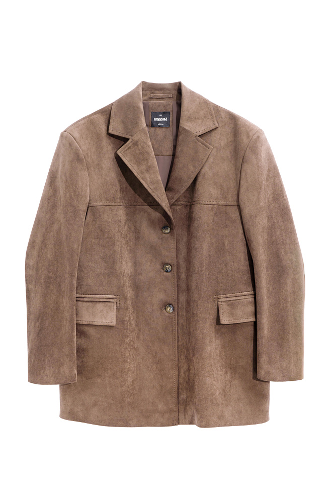 Жакет с отделкой под замшу