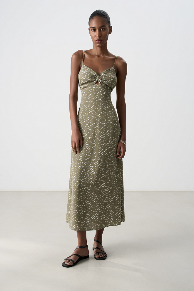 Принтованный сарафан из 100% вискозы