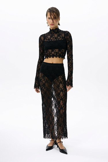 Юбка миди из кружева