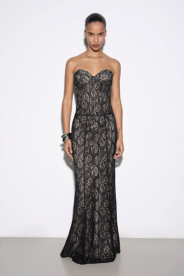 Кружевная юбка макси