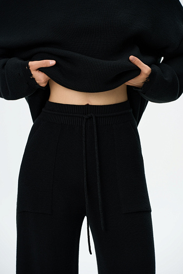 Брюки из хлопка на кулиске