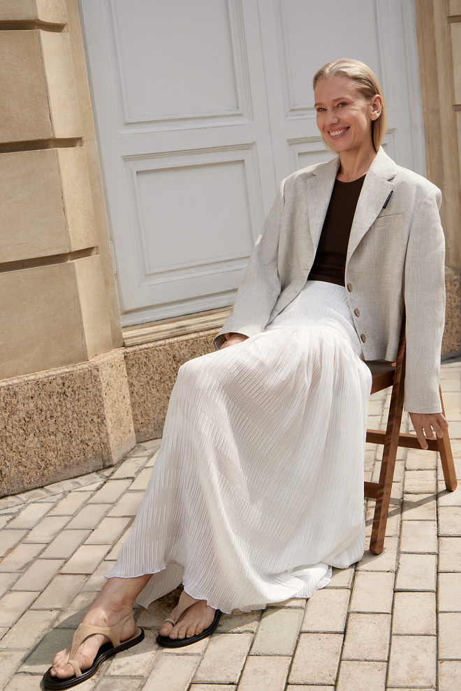 Юбка макси на кокетке