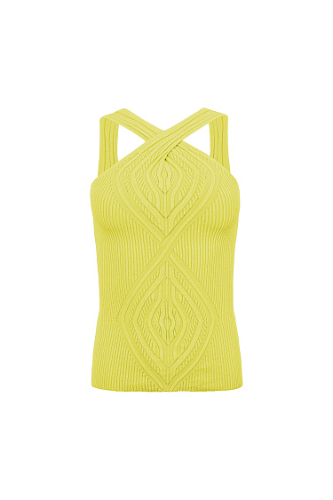 Трикотажный топ с перекрутом