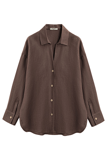 Свободная рубашка из 100% льна