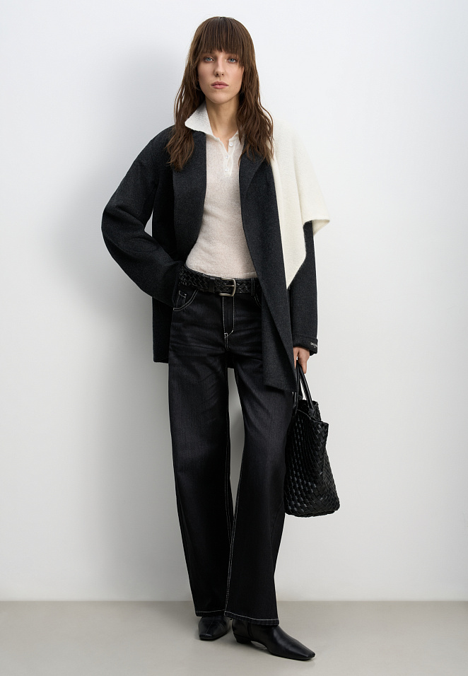 Жакет на запах из 100% шерсти