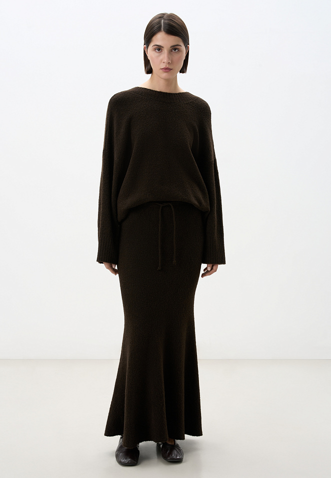 Джемпер из буклированной пряжи