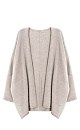 Трикотажный кардиган из 100% льна. Модель свободного кроя, с длинными широкими рукавами и спущенной линией плеч.