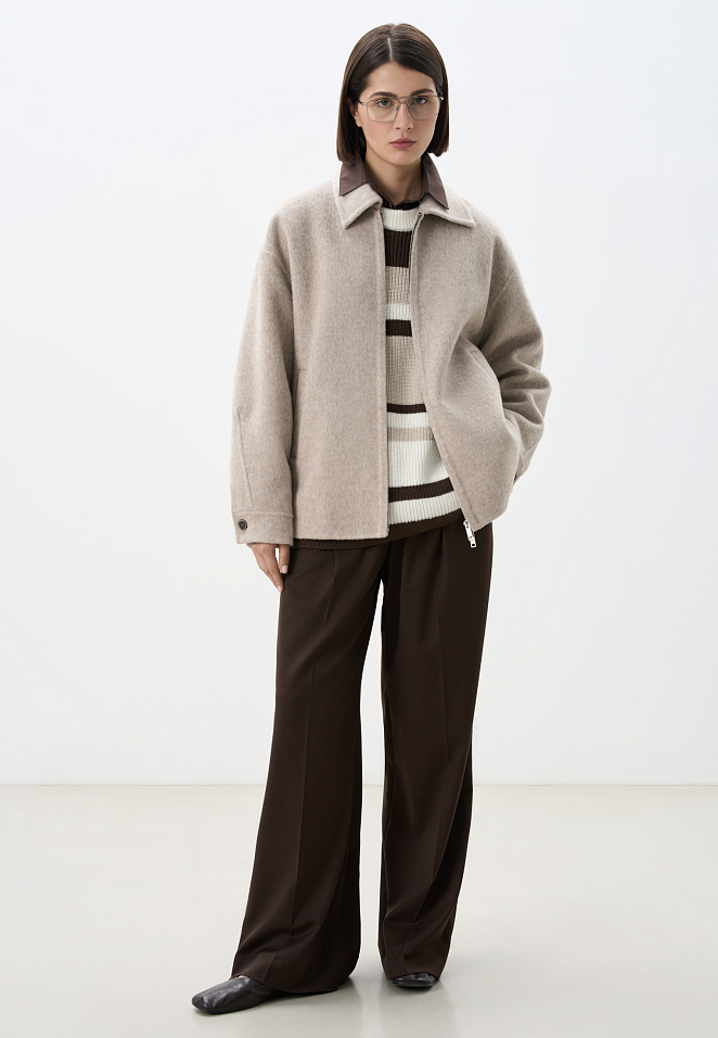 Куртка на молнии из шерсти