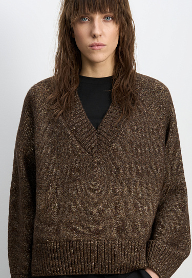 Джемпер из шерсти мериноса с люрексом