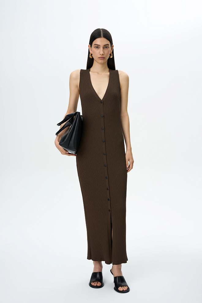 Трикотажное платье-жилет