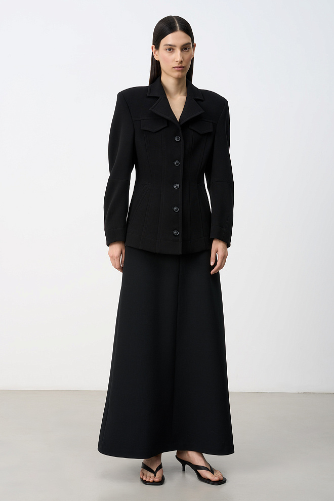 Однобортный жакет из вискозы