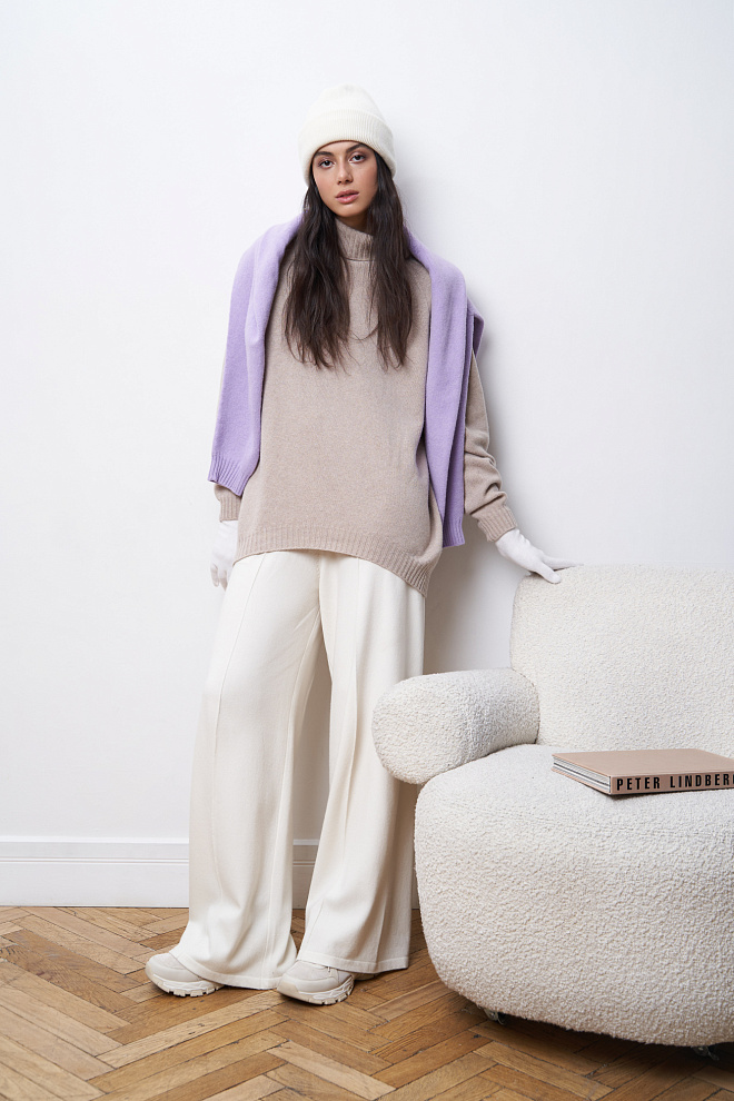 Цельновязанный джемпер из шерсти и кашемира