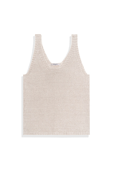 Трикотажный топ из 100% льна