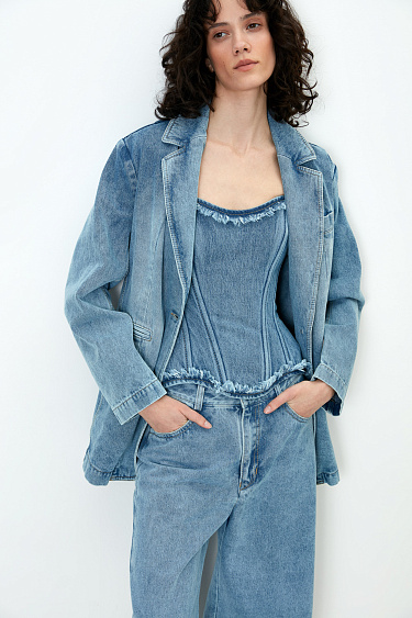 Джинсовый жакет из 100% хлопка