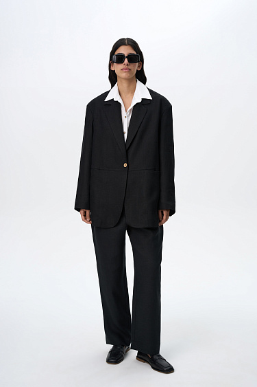 Oversize жакет из 100% льна