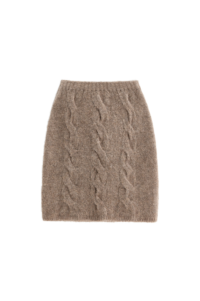 Трикотажная юбка с косами