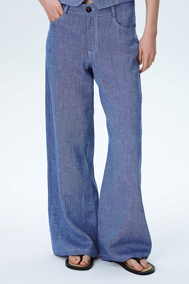 Брюки из 100% льна