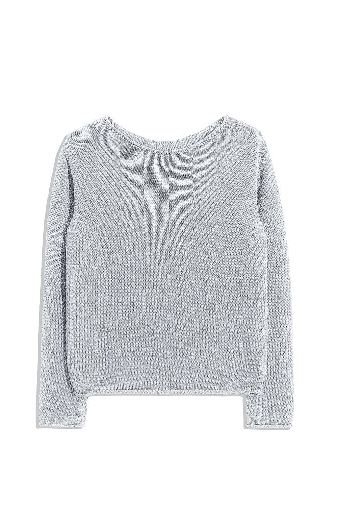 Лонгслив из вискозы с люрексом