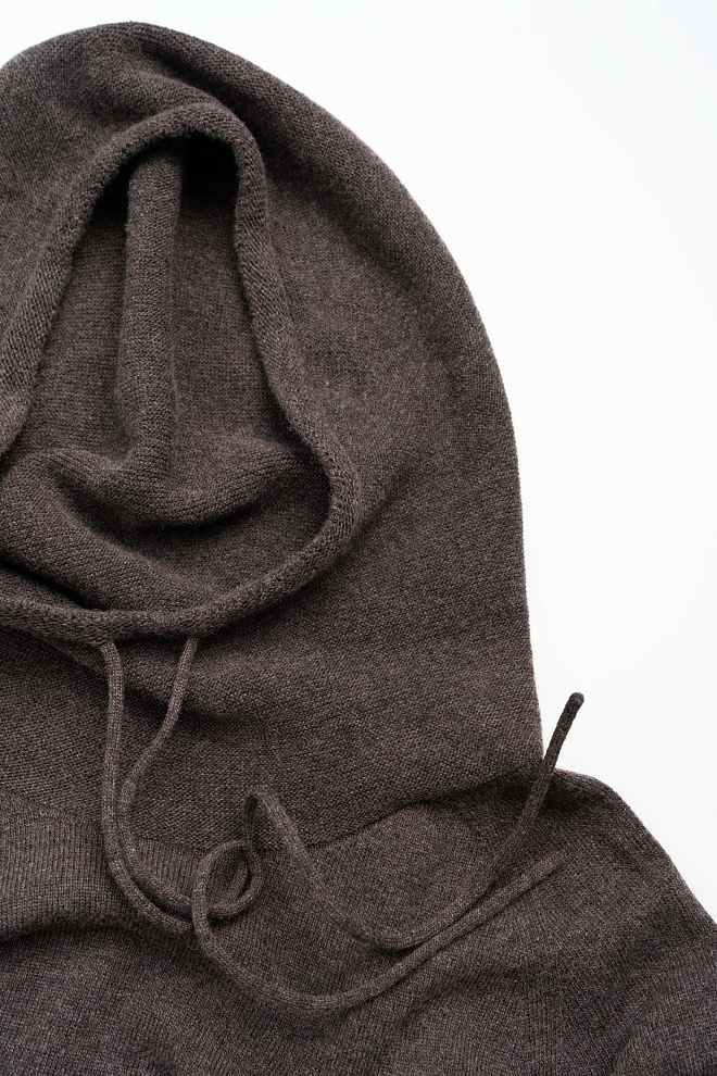 Трикотажное худи из кашемира и шерсти 