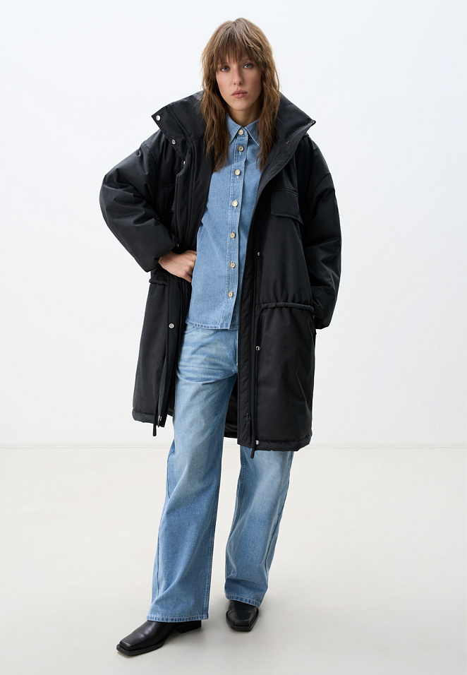 Длинная куртка с кулиской