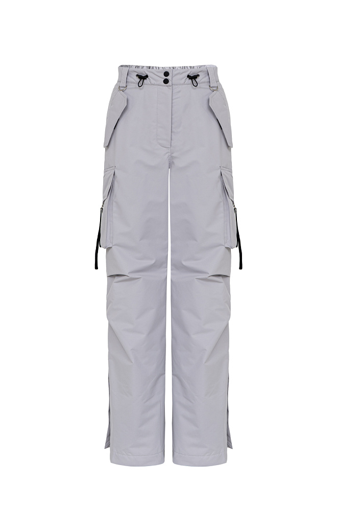 Утепленные брюки с накладными карманами