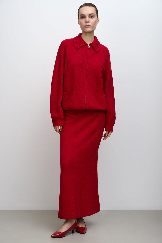 Бомбер из мохера и шерсти