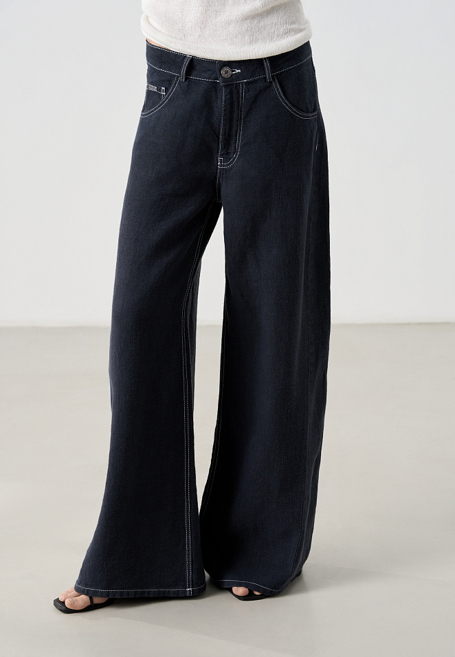 Брюки из 100% льна