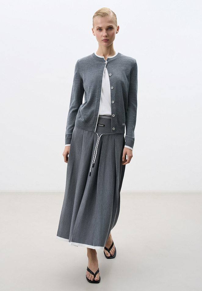 Юбка миди на кокетке 