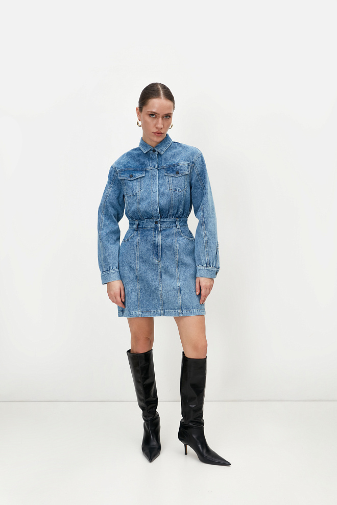 Джинсовое платье из 100% хлопка