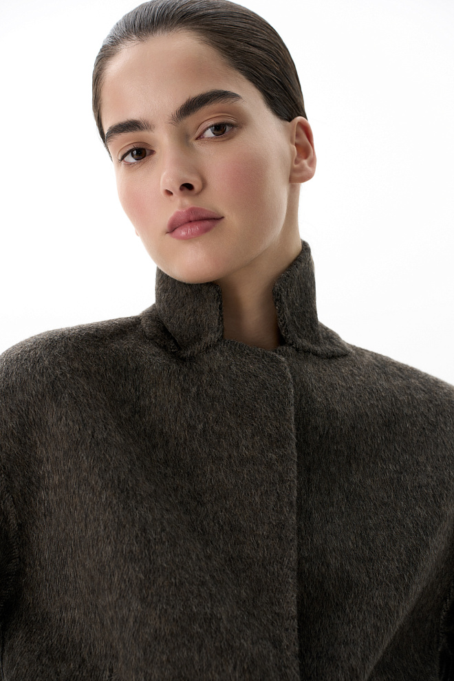 Однобортный жакет-пальто