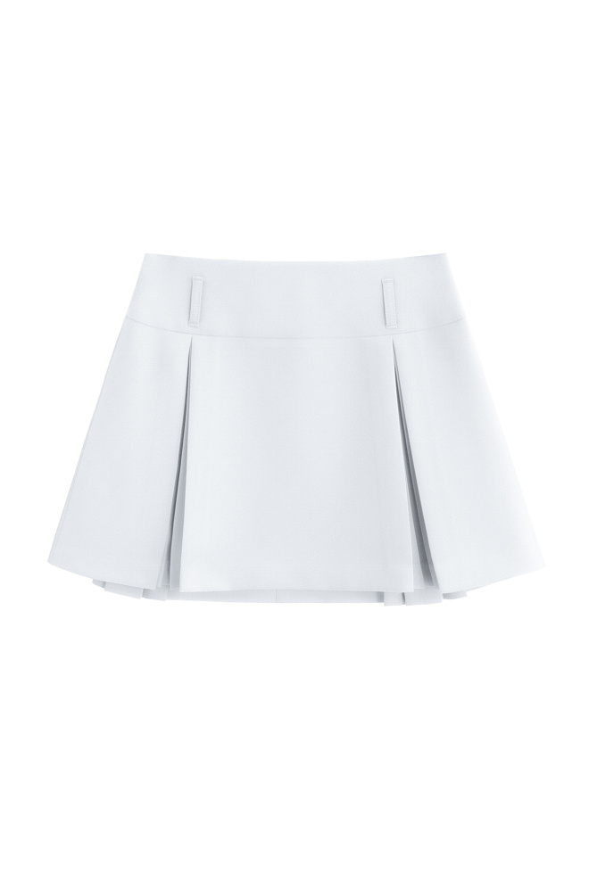 Юбка мини с веерными складками