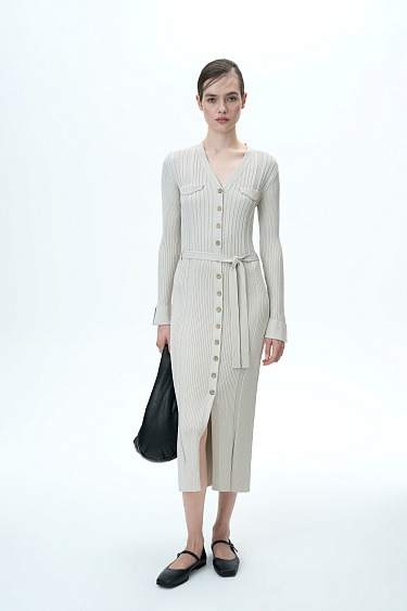 Платье в широкий рубчик