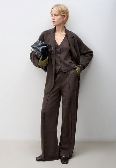 Широкие брюки из кашемира и шерсти