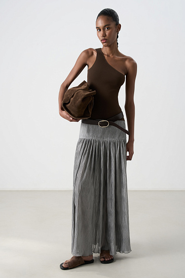 Юбка макси на кокетке