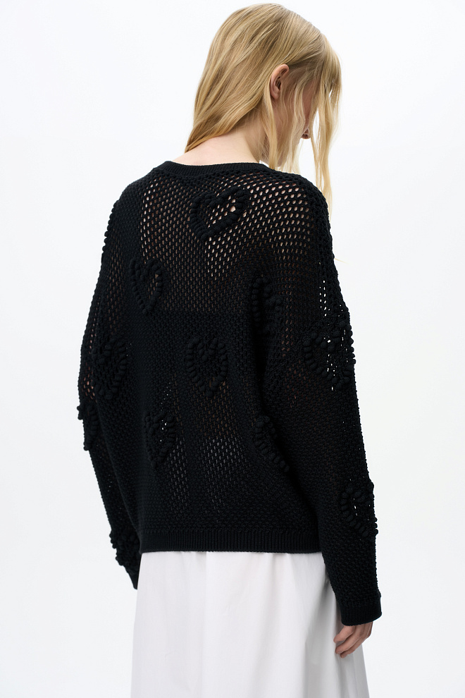 Хлопковый джемпер с объемными деталями